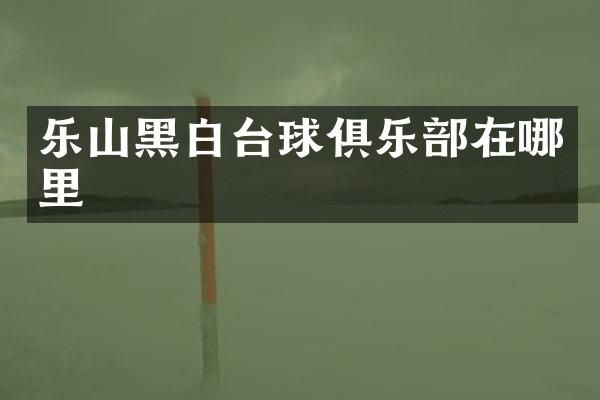 乐山黑白台球俱乐部在哪里