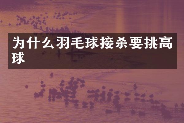 为什么羽毛球接杀要挑高球
