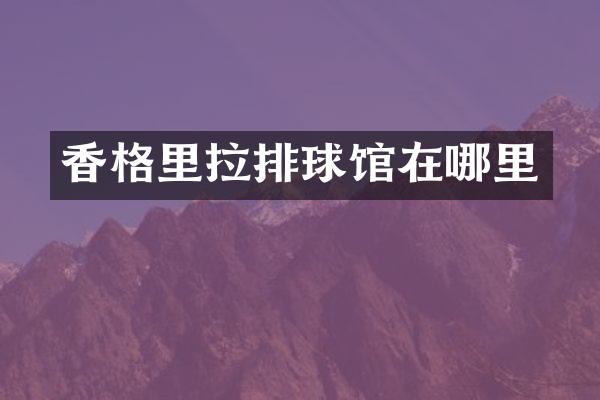 香格里拉排球馆在哪里