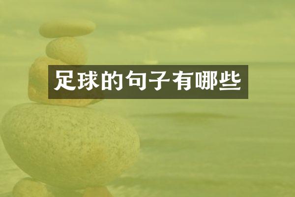 足球的句子有哪些