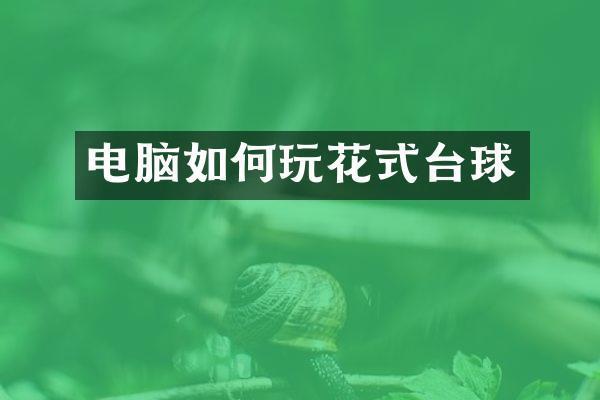 电脑如何玩花式台球