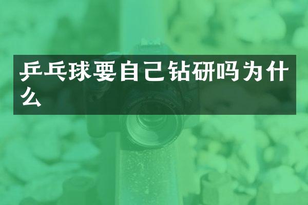 乒乓球要自己钻研吗为什么