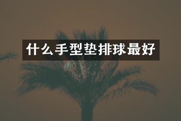 什么手型垫排球最好