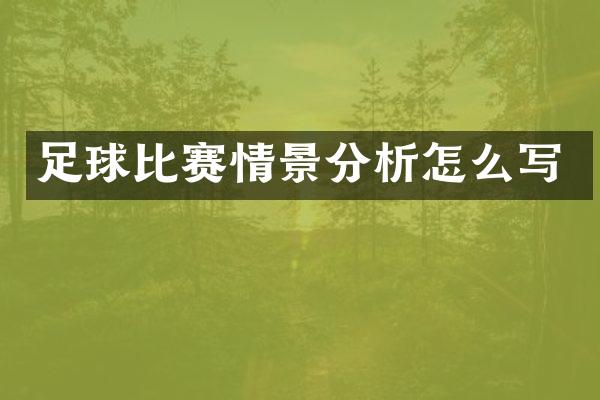 足球比赛情景分析怎么写