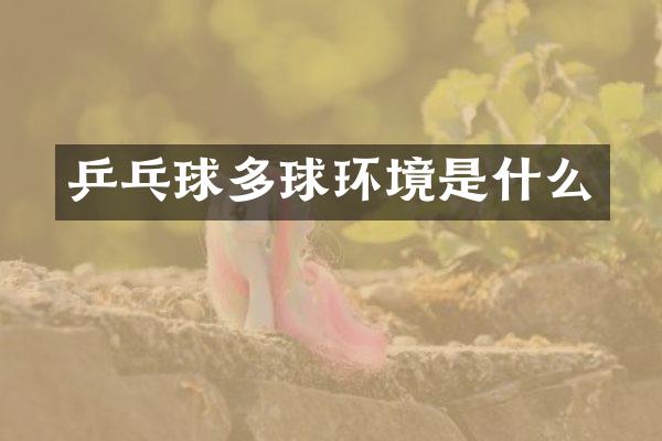 乒乓球多球环境是什么