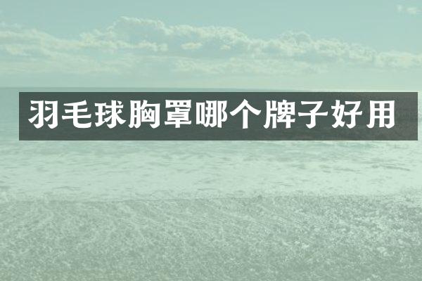 羽毛球胸罩哪个牌子好用