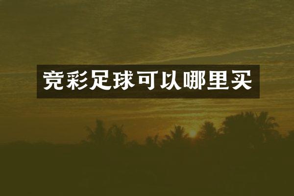 竞彩足球可以哪里买