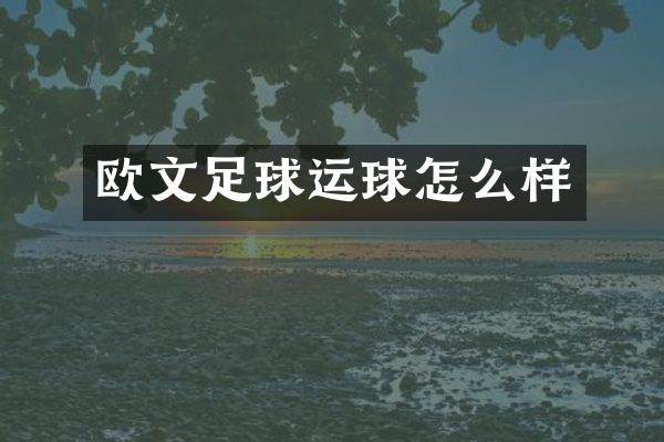 欧文足球运球怎么样