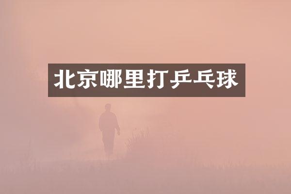 北京哪里打乒乓球