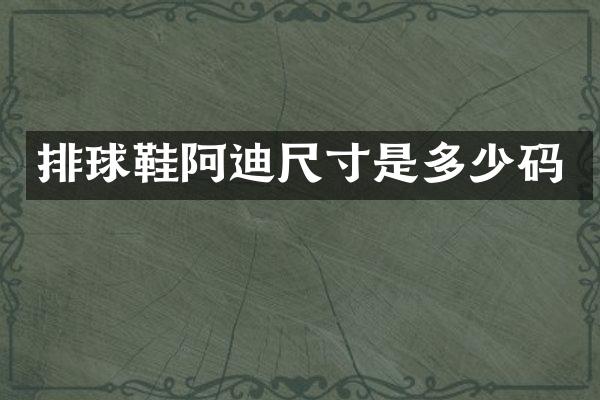 排球鞋阿迪尺寸是多少码