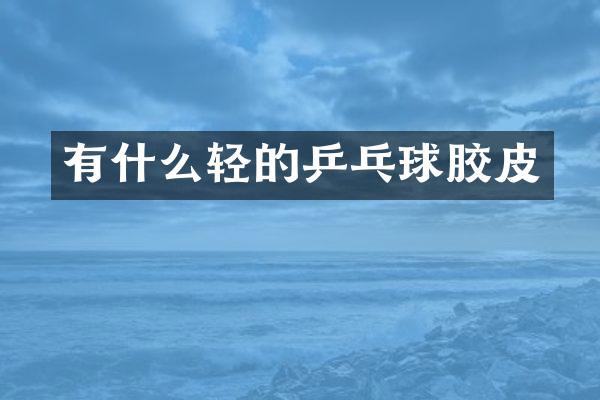 有什么轻的乒乓球胶皮