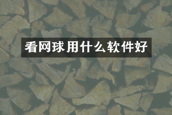 看网球用什么软件好