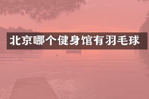 北京哪个健身馆有羽毛球