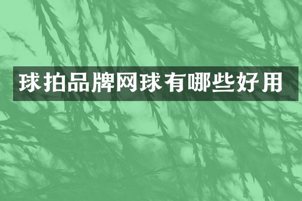 球拍品牌网球有哪些好用