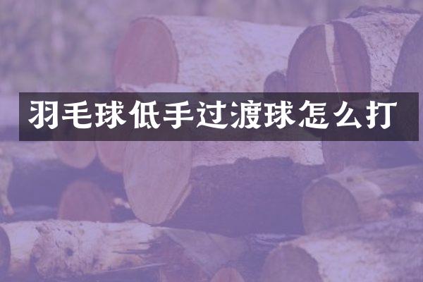 羽毛球低手过渡球怎么打