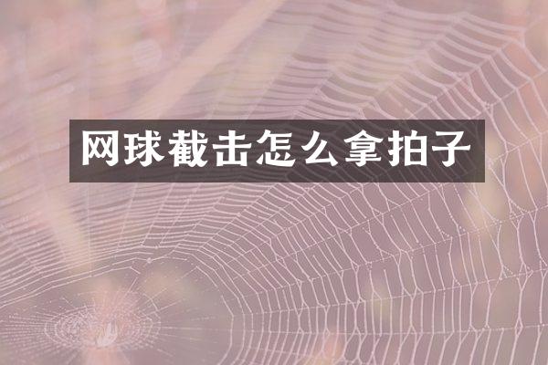 网球截击怎么拿拍子