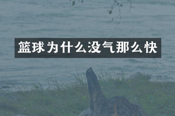 篮球为什么没气那么快