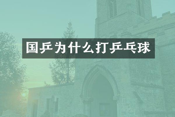 国乒为什么打乒乓球