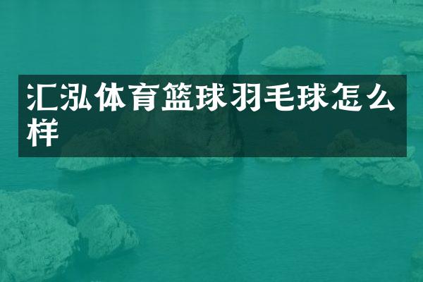 汇泓体育篮球羽毛球怎么样