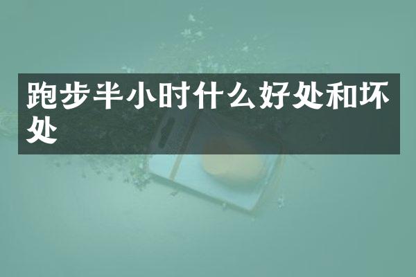 跑步半小时什么好处和坏处