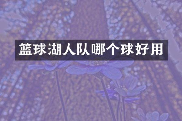 篮球湖人队哪个球好用