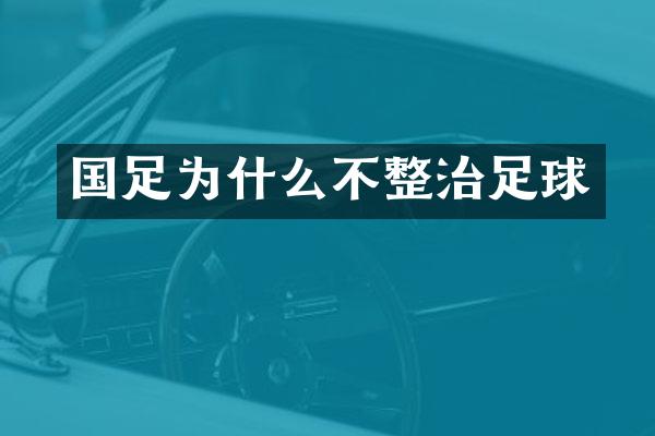 国足为什么不整治足球