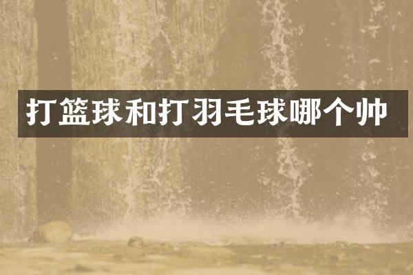 打篮球和打羽毛球哪个帅