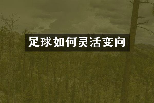 足球如何灵活变向