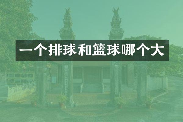 一个排球和篮球哪个大