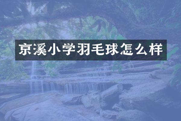 京溪小学羽毛球怎么样
