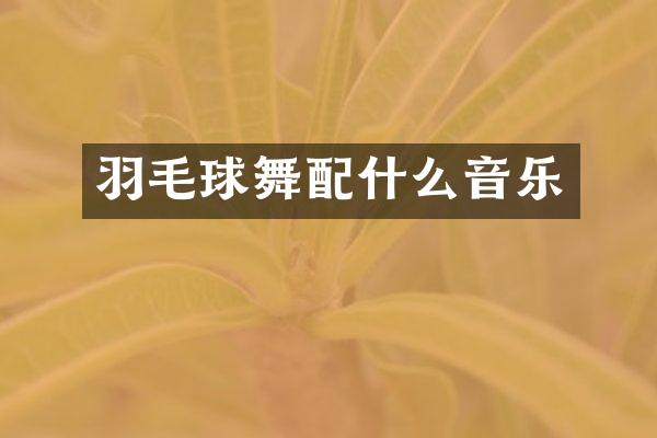 羽毛球舞音乐