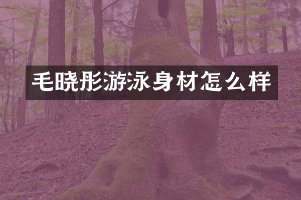 毛晓彤游泳身材怎么样