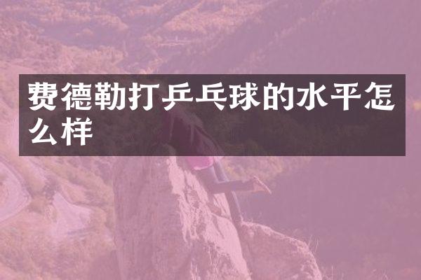 费德勒打乒乓球的水平怎么样