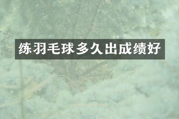 练羽毛球多久出成绩好