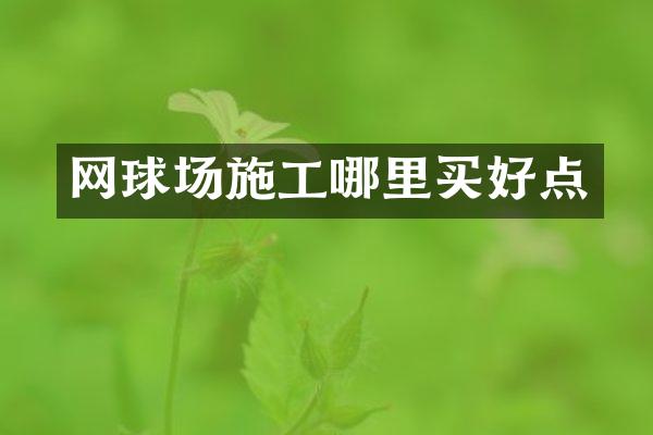 网球场施工哪里买好点