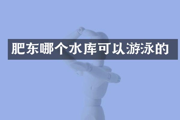 肥东哪个水库可以游泳的
