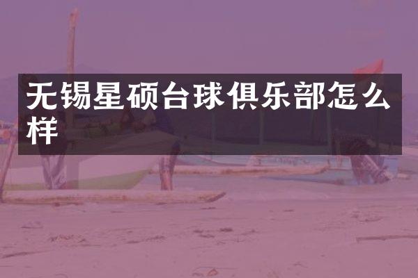 无锡星硕台球俱乐部怎么样