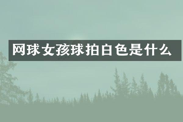 网球女孩球拍白色是什么