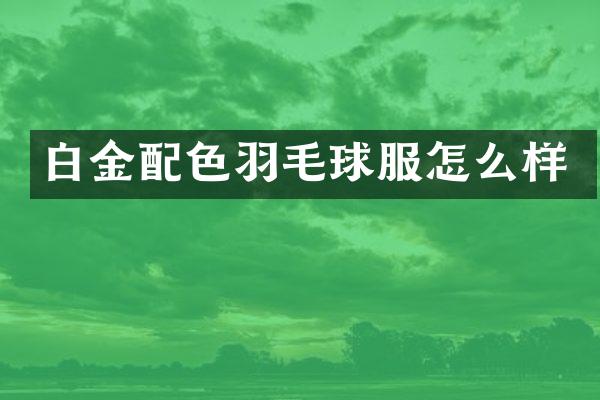 白金配色羽毛球服怎么样