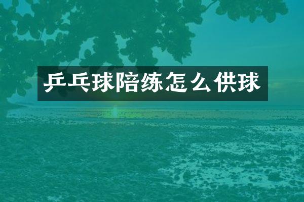 乒乓球陪练怎么供球