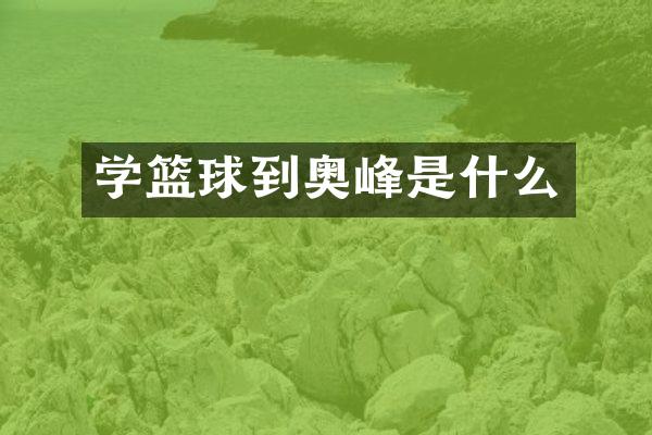 学篮球到奥峰是什么