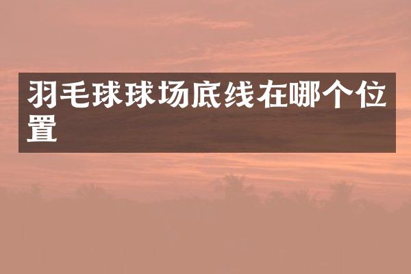羽毛球球场底线在哪个位置