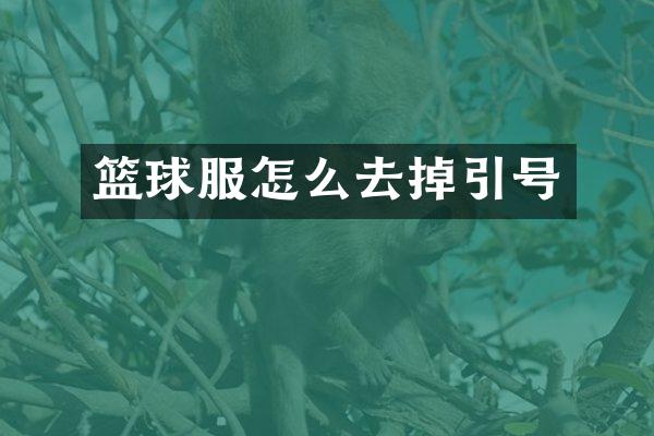 篮球服怎么去掉引号