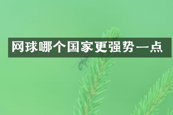 网球哪个国家更强势一点