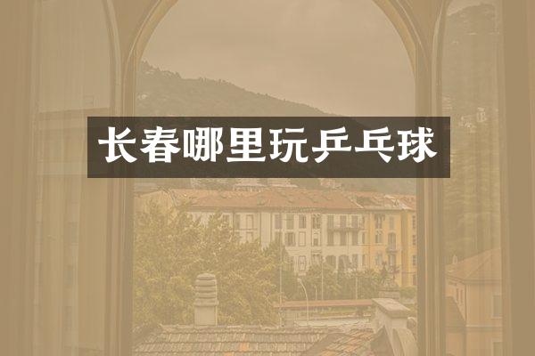 长春哪里玩乒乓球