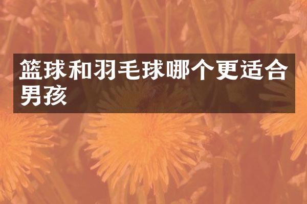 篮球和羽毛球哪个更适合男孩
