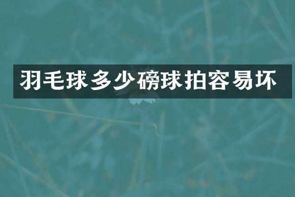 羽毛球多少磅球拍容易坏