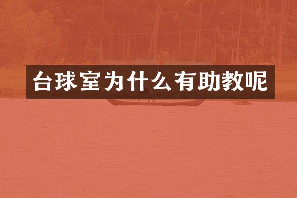 台球室为什么有助教呢
