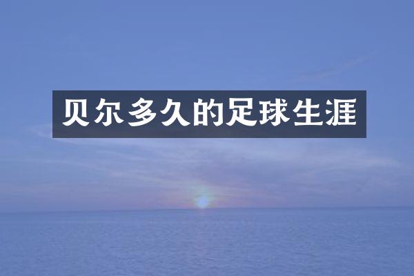 贝尔多久的足球生涯