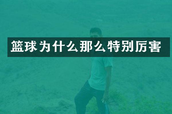 篮球为什么那么特别厉害